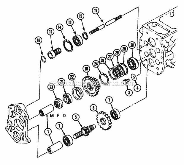 Transmission - 2wd Live (Part 3) Diagram and Parts List for 54A-443D100 Cub Cadet Lawn Tractor